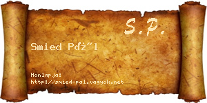 Smied Pál névjegykártya
